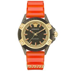 NEW Versace Men's Orange 42mm Watch